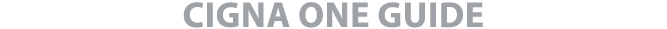 cigna one guide